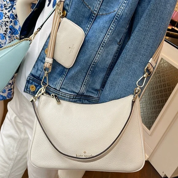 Kate Spade Rosie Shoulder Bag With Tech Attachment AirPod 
Parchment 
NWT - Picture 14 of 16